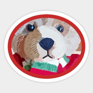 Teddy Bear Close Up Portrait Sticker